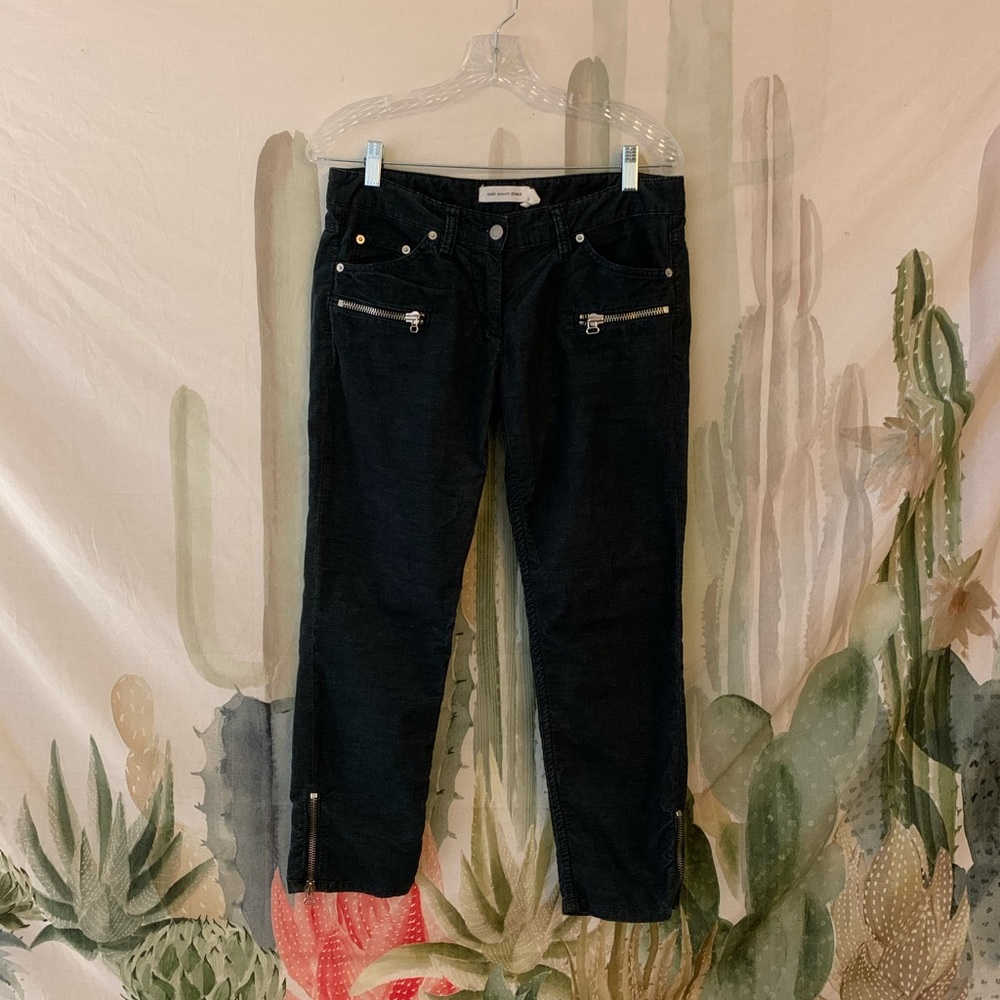 Isabel Marant Moto Zip Courdory Pants